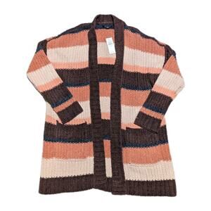 American Eagle Sweater Women Medium Brown Cardigan Chunky Knit Classiccore Mom